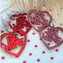 Load image into Gallery viewer, Acrylic / Be Mine Heart Earrings