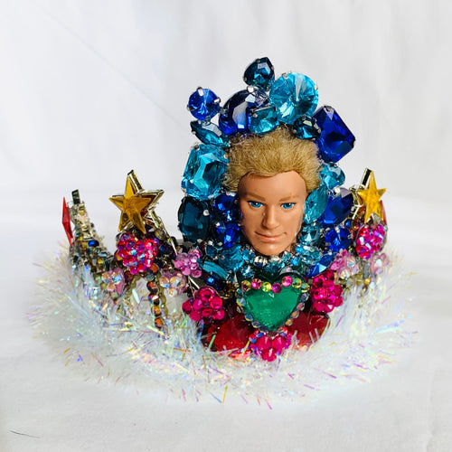 Tiara / Rainbow Jeweled Light-up Vintage Ken Doll