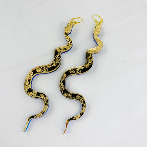 Marina Fini / Gold Snake Earrings