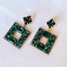 Load image into Gallery viewer, Earring / Open Square Jewel Drop