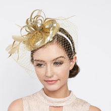 Load image into Gallery viewer, Perfect Present Gilded Fascinator