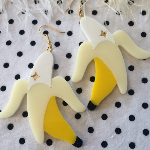 Acrylic / Banana Earrings
