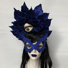 Load image into Gallery viewer, Mask / Blue Teardrop Rhinestone mask