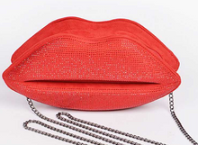 Load image into Gallery viewer, Clutch / Crystal Pave Lip Clutch